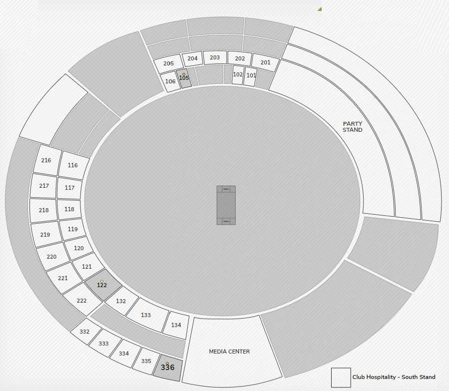 Kensington Oval Seating Chart with Rows