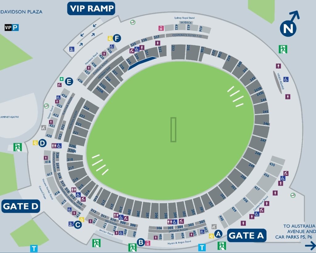 Engie Stadium Seating Plan with Seat Numbers and Rows