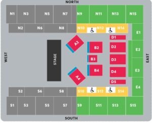 Ibrox Stadium Seating Plan with Seat Numbers and Rows