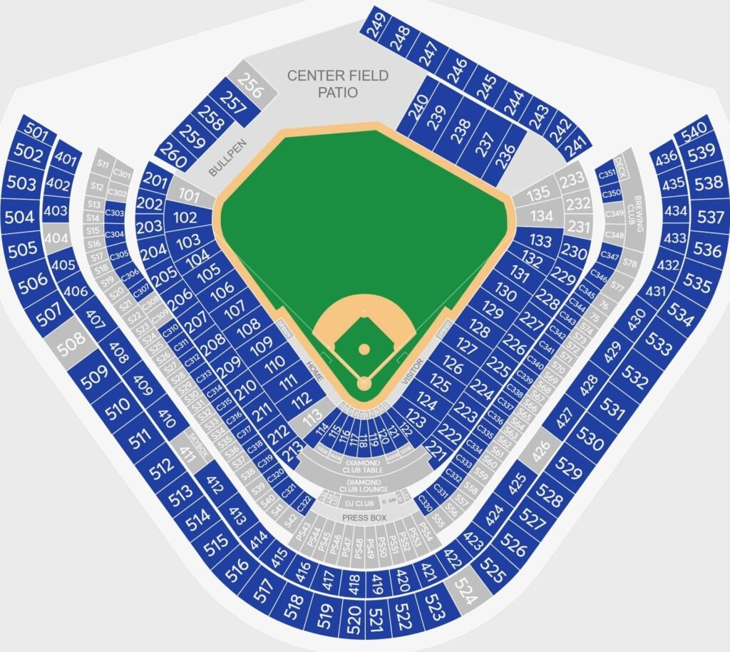 Angel Stadium Seating Plan with seat number