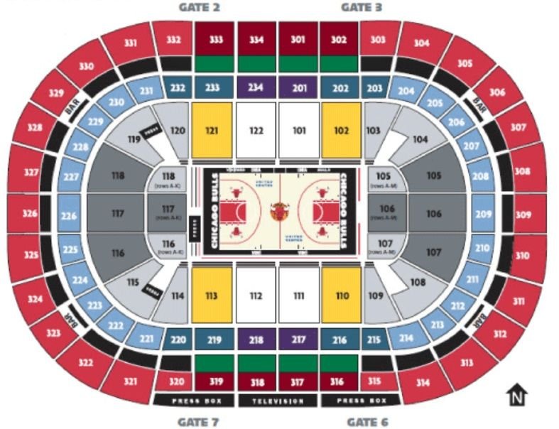 United Center Chicago Bulls Seating Chart